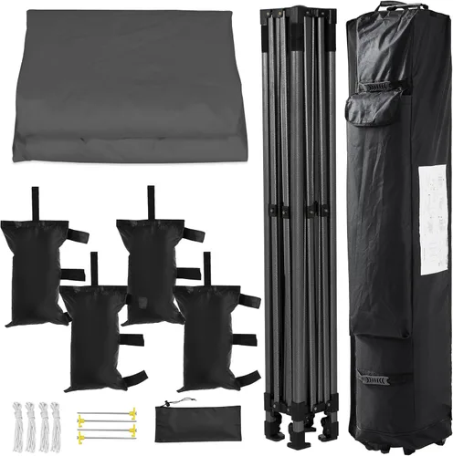 Vista 8 de Yaheetech - Tienda de campaña, toldo comercial instantáneo de alta resistencia, toldo ajustable impermeable 500D con bolsa de transporte con ruedas
