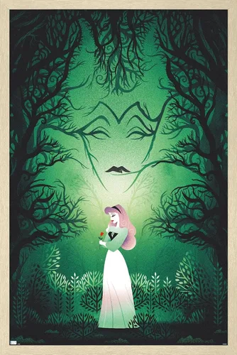 Vista 7 de Trends International Disney Princess - Póster de pared de La Bella Durmiente - Good vs Evil de 14.725 x 22.375 pulgadas, versión enmarcada de madera