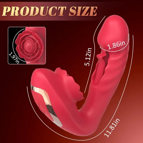 Vista 8 de G Spot Vibrador con aletas para mujer, bragas vibradoras con 10 modos de vibración y aleteo, pezones de clítoris, juguetes sexuales