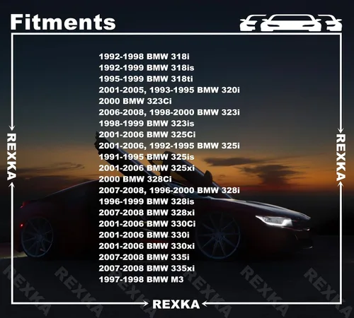 Vista 3 de Rexka Juego de 20 juegos de clips de faldón lateral para panel basculante, clip de moldeo con ojales para BMW E36 E46 E90 E91, 51718184574