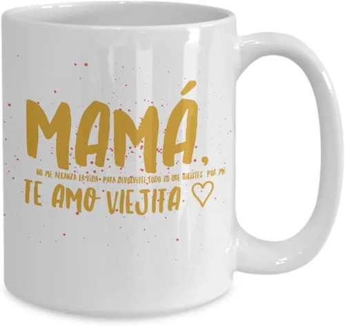 Vista 2 de Regalo para Mama Vaso, taza de café divertidas, tazas personalizadas, taza de café inspiradoras, taza con mensajes positivos.