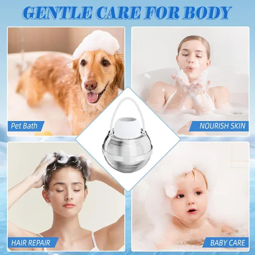 Vista 3 de Filtro de baño para bañera, filtro de agua de bañera para piel y cabello más suaves, filtro de agua de baño de filtración de grado hotelero de 8