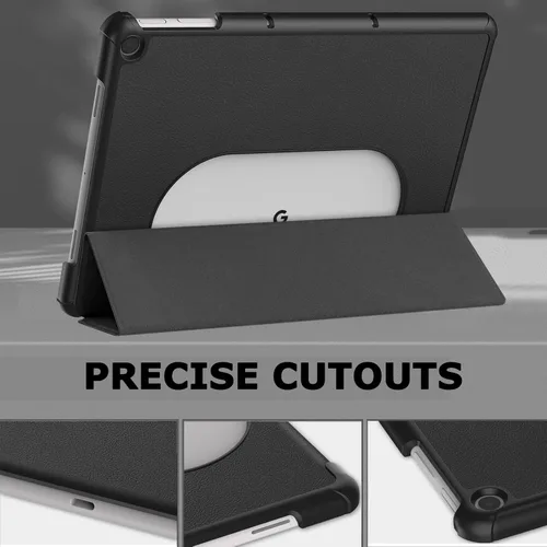 Vista 2 de NINKI Funda para tablet Google Pixel – Cuero, policarbonato duro a prueba de golpes + carcasa trasera de piel sintética, funda ligera con soporte