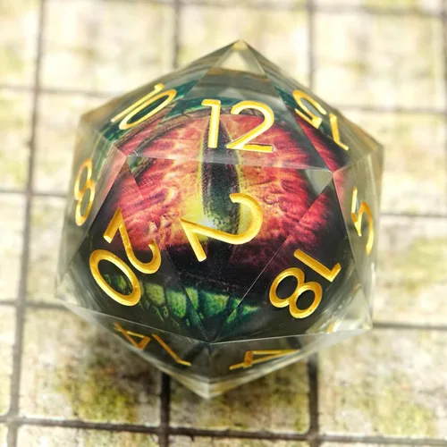 Vista 18 de Liquid Core - Dados gigantes de 1.97 pulgadas, dados de mazmorras y dragones hechos a mano con caja de regalo. RPG poliédrico D20 de 1.969 in