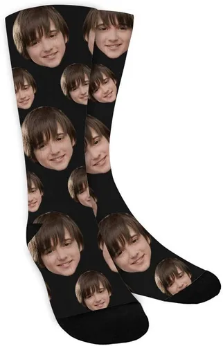 Vista 6 de Calcetines personalizados con foto, calcetines de cara personalizados para hombres, regalos divertidos personalizados para papá, Navidad