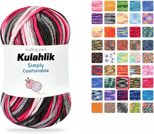 Vista 85 de Hilo acrílico de 8.82 oz (5 x 1.76 oz) para tejer, hilo de hilo degradado colorido, 5 rollos de madejas, perfecto para cualquier proyecto de 06