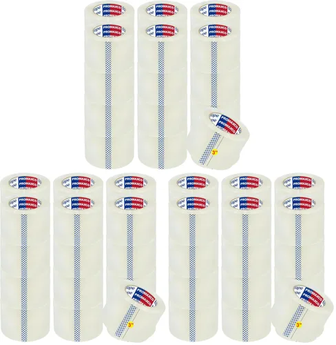Vista 6 de Cinta de embalaje resistente de 3 pulgadas, 24 rollos, transparente, núcleo de 3 pulgadas, total 1320 Y, transparente, 2.2 mil, 3 pulgadas x 55