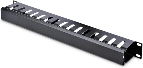 Vista 8 de StarTech - Paquete de 2 organizadores verticales de cables de 20U con conductos de dedo, panel vertical de gestión de cables, canaleta de cables