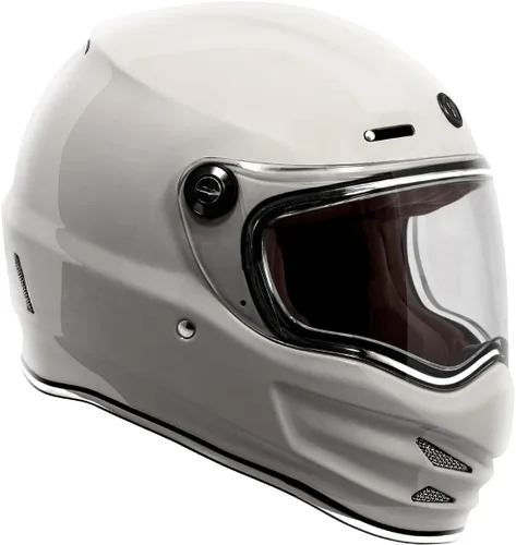 Vista 3 de Casco Torc T-9 Retro de Cara Completa Deep Stage Blanco satinado