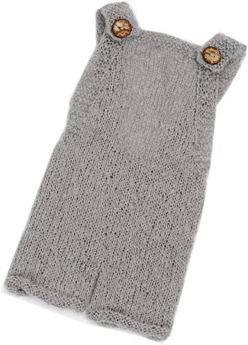 Vista 4 de Vemonllas Accesorios de fotografía para recién nacidos trajes para niños y niñas gorro de oso mohair y con pantalones de tirantes accesorios