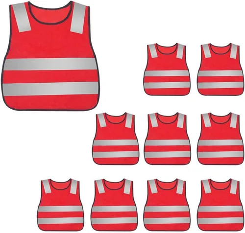 Vista 7 de AIEOE Kids High Visibility Safety Vest Reflective Running Lightweight Traffic Walking Breathable Construction Vest