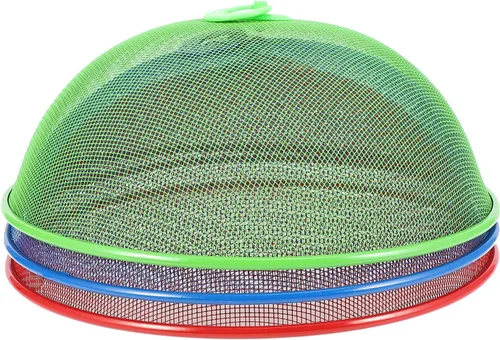 Vista 2 de DOITOOL Cubiertas de malla para alimentos, 3 unidades, para tienda, cocina, cubiertas de alimentos, platos de platos, cubierta de plástico
