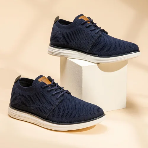 Vista 8 de Bruno Marc Zapatillas de malla para hombre Oxfords ligeras