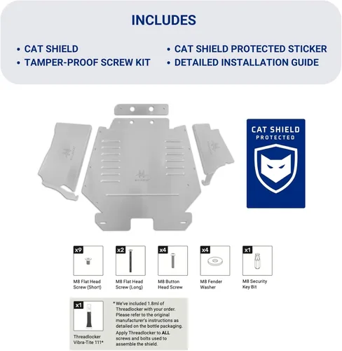 Vista 3 de Escudo antirrobo para convertidor catalítico, compatible con Toyota 4Runner 2014-2024, 4.0L con KDSS - Protección de convertidor catalítico