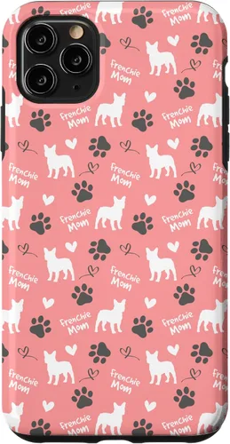 Vista 4 de Funda de regalo para iPhone 12 mini Frenchie mamá Bulldog francés rosa para mujer