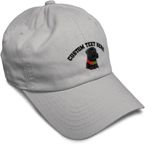Vista 9 de Gorra de béisbol suave negra con cabeza de laboratorio bordada para perros, sarga de laboratorio negra, de algodón, con mosca de dragón, sombreros