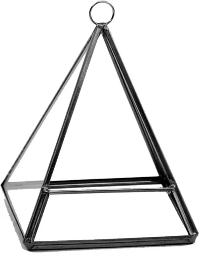 Vista 9 de WGV - Maceta geométrica colgante de terrario de 5.5 pulgadas de ancho y 6 pulgadas de alto, marco negro de cristal transparente, marco negro, planta