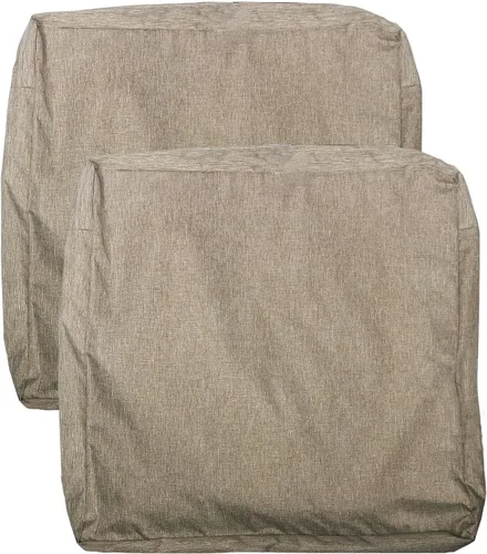 Vista 8 de Fundas de Cojines para Asientos de Patio, Fundas Deslizantes Lavables de Repuesto, Funda Impermeable para Cojín de Almohada de Silla de Muebles