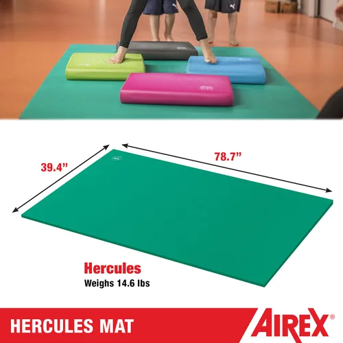 Vista 4 de Airex - 32-1230G tapete para ejercicio, Hercules, 78 x 39 x 1 pulgadas, verde, Azul, 1