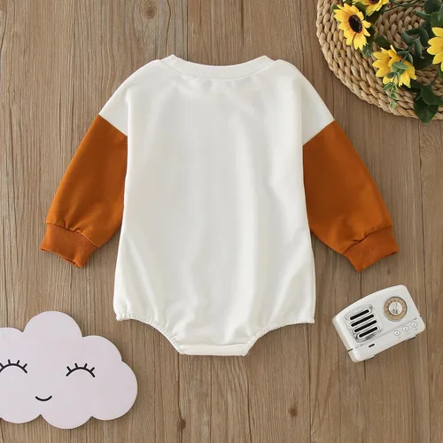 Vista 2 de My First Birthday Outfit for Girls Letter Print Long Sleeve Infant Jumpsuits Fall Winter Clothes Bodysuit