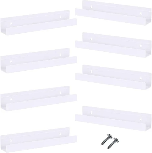 Vista 13 de Blulu Paquete de 12 estantes flotantes de acrílico de 14 pulgadas montado en la pared, estante acrílico invisible para sala de estar, oficina