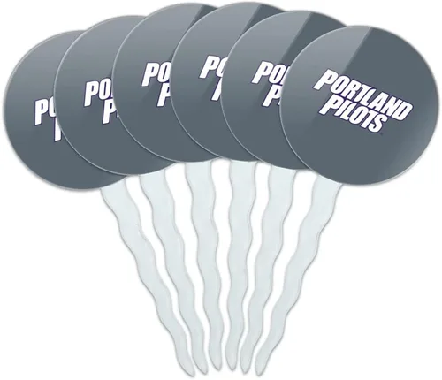 Vista 337 de Abilene Christian - Juego de 6 palillos para cupcakes con logotipo secundario