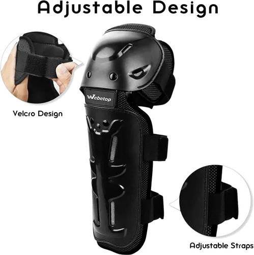 Vista 2 de Webetop 4 unidades de rodilleras protectores de codo para adultos, equipo de protección para coderas y rodilleras ajustables para hombre, coderas