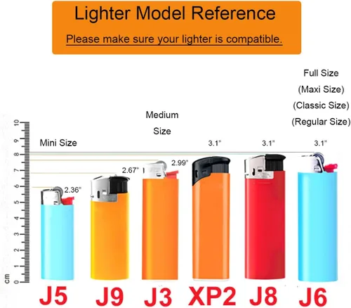 Vista 3 de Funda de cuero de metal para encendedor BIC Mini J5