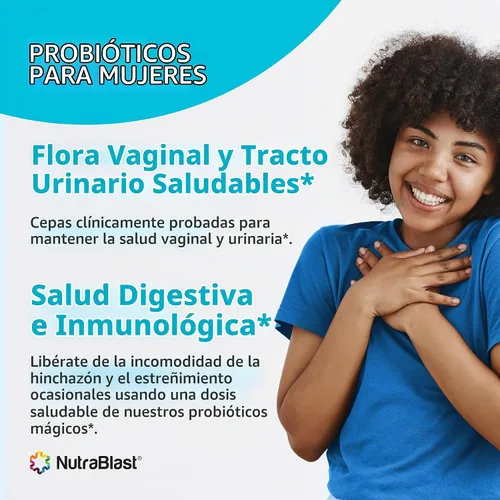 Vista 5 de NutraBlast Probióticos vaginales para mujeres 50 mil millones de UFC, 6