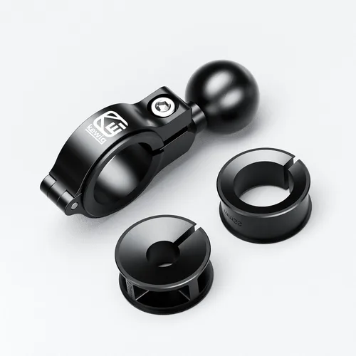 Vista 8 de BRCOVAN Base de montaje de manillar de aleación de aluminio con bola de TPU de 1 '' Compatible with RAM Mounts B Size 1 Inch Ball Double Socket