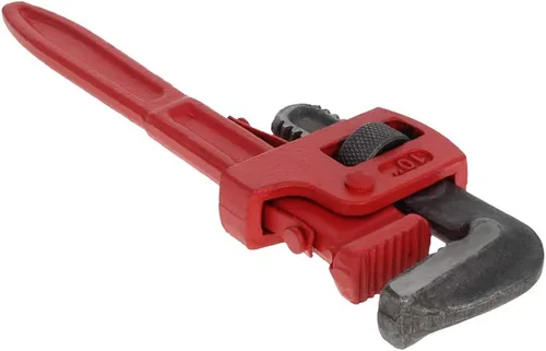 Vista 2 de Utoolmart Llave de tubería recta de alta resistencia, llave de fontanería recta de 10 pulgadas, llave inglesa de alta resistencia, rojo, 1 unidad