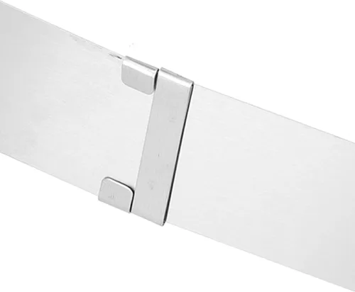 Vista 7 de BORDSTRACT Molde cuadrado ajustable para tartas, rectángulo de acero inoxidable, cortador de estaño para mousse tiramisú (grande (16 ~ 11.0 in)
