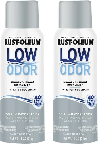 Vista 49 de Rust-Oleum - Pintura en aerosol prémium de bajo olor, gris ancla brillante Olor 40% menor que las pinturas en aerosol tradicionales, durabilidad