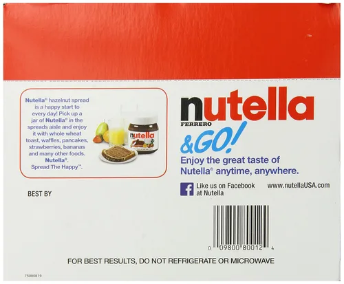 Vista 4 de Nutella Ferrero Go - Crema de avellanas y palitos de pan, 22 onzas