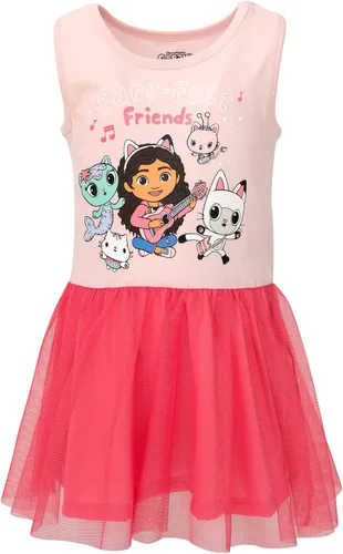 Vista 3 de DREAMWORKS GABBY'S DOLLHOUSE Cakey Cat Gabby Kitty Fairy Pandy Paws Mercat - Vestido de tul para niñas pequeñas y grandes