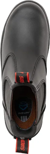 Vista 5 de SUREWAY Botas de trabajo sin cordones para hombre, mejoradas antideslizantes/resistentes al agua, peligro eléctrico, botas de trabajo mecánico