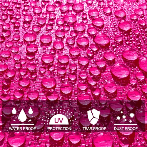 Vista 4 de STARPYNG-12 Mil Pink/Silver 5x20 Feet Tarp-Heavy Duty Poly Tarp-Cover,Waterproof, UV Resistant, Weather Resistant, Cover Cars, Boats