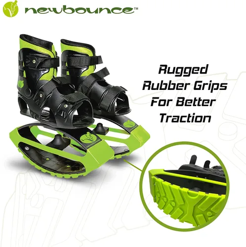 Vista 2 de New Bounce Zapatos de salto - Zapatos de salto canguro para niños - Zapatos de luna de ejercicio - Zapatos hinchables para edades de 8 a 12 años