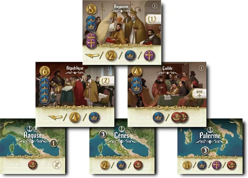Vista 6 de Virtù - Juego de mesa con temática renacentista italiana, juego de estrategia profunda para adultos y adolescentes a partir de 14 años, 2 a 5
