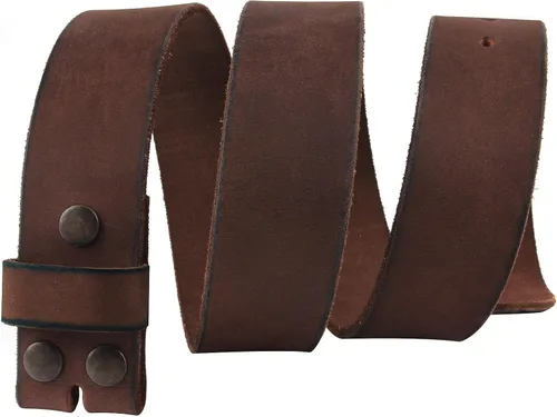 Vista 2 de NPET Mens Leather Belt Full Grain Vintage Distressed Style Snap on Strap 1 12" Wide