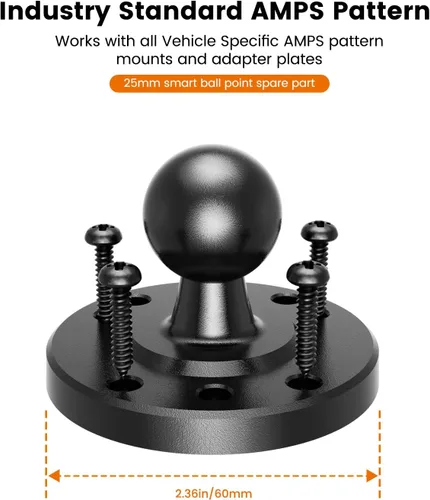 Vista 8 de OHLPRO Soporte de tableta con base de taladro resistente para tablero de camión, soporte permanente atornillado para iPad de automóvil