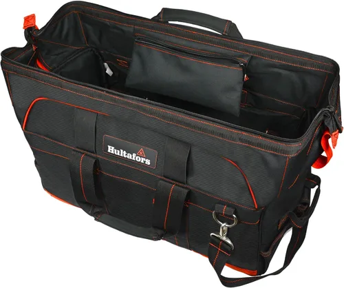 Vista 9 de Hultafors Work Gear HT5511 Pro - Bolsa de herramientas de poliéster balístico resistente, 9 bolsillos, compartimento interior XL, correa de hombro