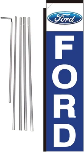 Vista 3 de Bandera de pluma rectangular para concesionario de automóviles con kit de poste y pico de tierra, compatible con carteles de Audi Carlot
