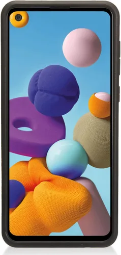 Vista 4 de Para Samsung Galaxy A21 (SM-A215) - Funda para teléfono con soporte de anillo - RS2 Gris