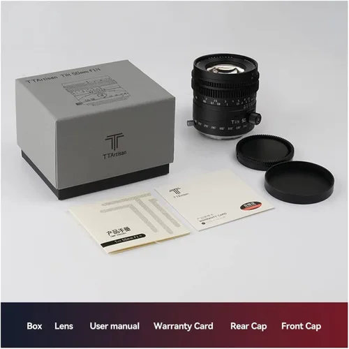 Vista 6 de TTArtisan Lente de inclinación f1.4 de 1.969 in con marco completo, lentes manuales de retrato de gran apertura compatibles con Panasonic S1 S1M S1R