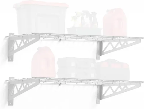 Vista 8 de Estante de pared SafeRacks, para garaje, 2 unidades, 45.72 x 121.92 cm, con ganchos para bicicleta