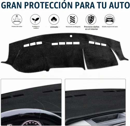 Vista 3 de POSAID Alfombrilla para salpicadero para Dodge Ram 1500 2500 3500, funda protectora personalizada para salpicadero Dodge Ram, Negro, 2010-2018