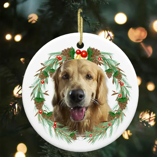 Vista 9 de Colgante de perro esquimal americano de 3 pulgadas para decoración de árbol de Navidad, bonito adorno de día festivo para cachorros, regalos