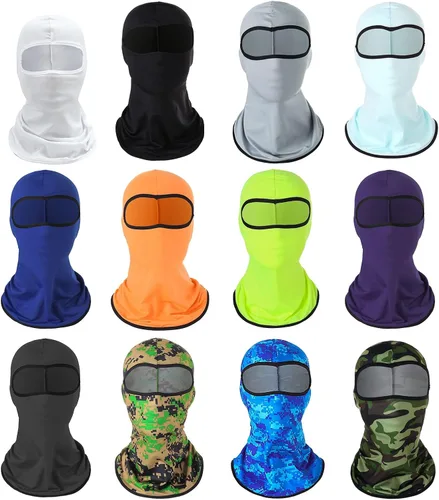 Vista 7 de Pasamontañas para la cara, polaina de cuello refrescante para verano, protector UV, bufanda de esquí para hombres y mujeres, pasamontañas