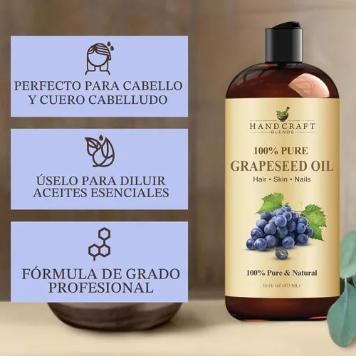 Vista 4 de Handcraft Blends - Aceite de semilla de uva - 16 onzas líquidas